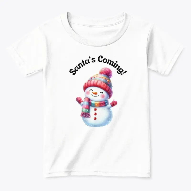 Little kid Santa's Coming! shirt